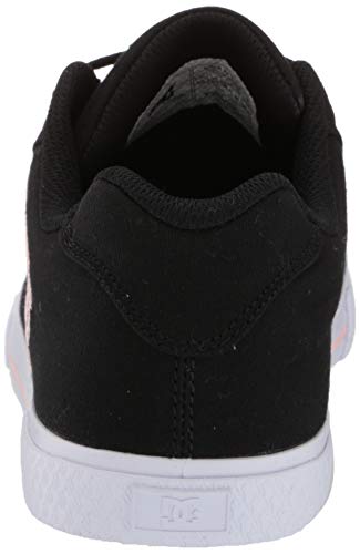 DC Women's Chelsea Skate Shoe, Black/Pink, 7.5 M US