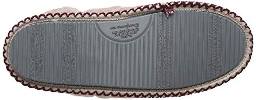 Dearfoams Quilted Cable Knit Bootie, Botas de Estar por casa Mujer, Rosa Dusty 10663, 42/43 EU