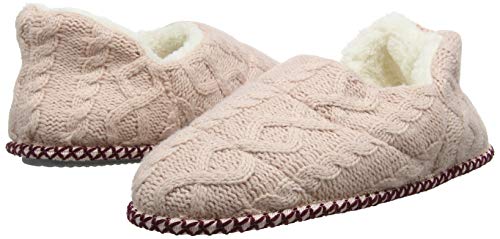 Dearfoams Quilted Cable Knit Bootie, Botas de Estar por casa Mujer, Rosa Dusty 10663, 42/43 EU