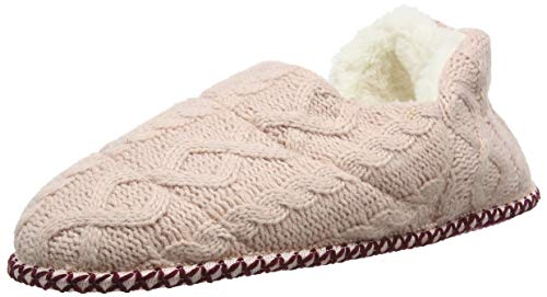 Dearfoams Quilted Cable Knit Bootie, Botas de Estar por casa Mujer, Rosa Dusty 10663, 42/43 EU