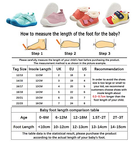 DEBAIJIA Bebé Primeros Pasos Zapatos 1-4 años Niños Niñas Infante Suave Suela Antideslizante Malla Transpirable Ligero Amarillo 18 EU