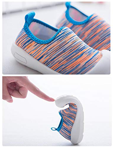 DEBAIJIA Zapatos para Niños 1-4T Bebés Caminata Zapatillas Niñas Suela Suave Malla Antideslizante TPR Material 18/19 EU Gris (Tamaño Etiqueta 15)