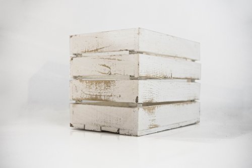 DECORANDO CON SAM Set 3 Unidades Cajas de Madera Blancas Vintage, 30x20x20cm, Incluye Imán Personalizable de Regalo.