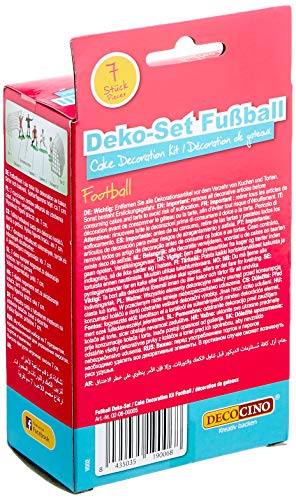 Dekoback 02-08-00005 - Decoración para tartas, 7 piezas, diseño de jugador de fútbol