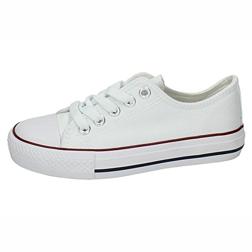 DEMAX 5-A1612A-12 Lonas Blancas NIÑA Zapatillas Blanco 34
