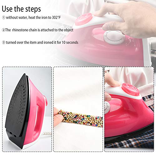 Demine Rollo de Cinta de Diamantes,Cintas de Adorno para Manualidades de Bricolaje Vestido Pulsera Zapatos Bolsas Decoración de Bodas Fiesta(177 * 0,59 Pulgadas,Mezcla de Colores)