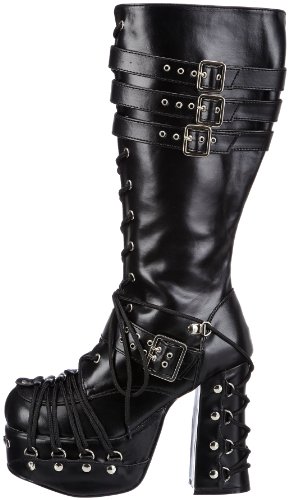 Demonia CHARADE-206 EU-CHARADE-206/B/PU - Botas para Mujer, Color Negro, Talla 42