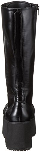 Demonia Demonia Trashville-502 - botas con forro cálido de caña media y botines Hombre, Negro (Schwarz Blk Vegan Leather), 45