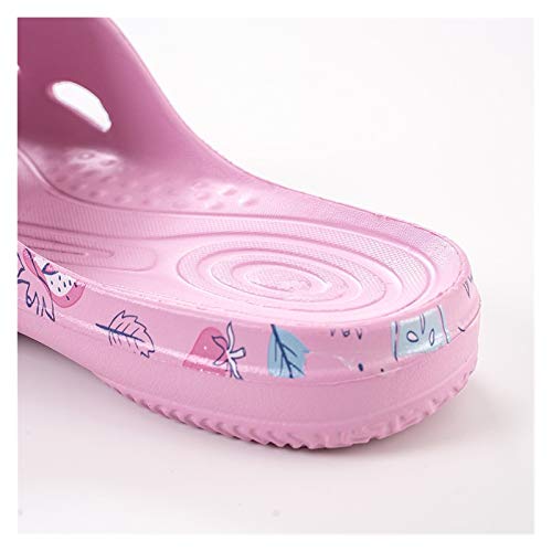 DEMXYA Sandalias de Playa Encantador patrón Estilo Casual Impermeable Transpirable Impermeable aplauso Chanclas Zapatos para niña Zapatillas eva Suave Abajo. (Color : Dark Powder, Shoe Size : 6)