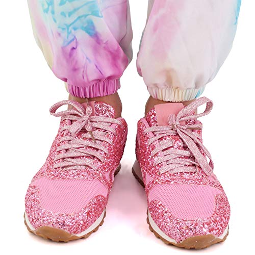 Deportivas con Lentejuelas Rosas Brillantes (38)