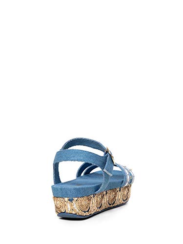 Desigual 19SSSD04 Sandalias Altos Mujeres Denim 39