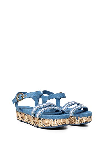 Desigual 19SSSD04 Sandalias Altos Mujeres Denim 39