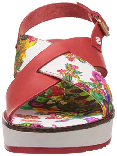 Desigual 61SS2H9 - Sandalias para mujer, color rojo (3074 Rojisimo), talla 36