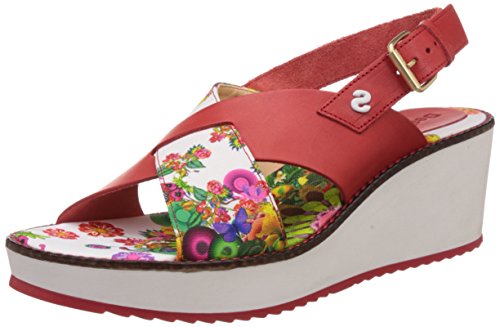 Desigual 61SS2H9 - Sandalias para mujer, color rojo (3074 Rojisimo), talla 36