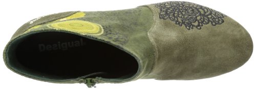 Desigual Ankle Boot Josefa - Botines Chelsea de Cuero Mujer, Color Verde, Talla 36