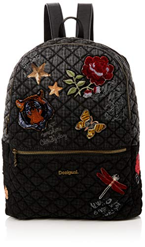 Desigual - Bols_always Milan, Bolsos mochila Mujer, Negro, 13x39.5x31 cm (B x H T)