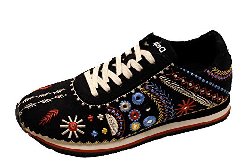 Desigual - Jogging Exotic Desigual para Mujeres, Talla 40, Color Negro