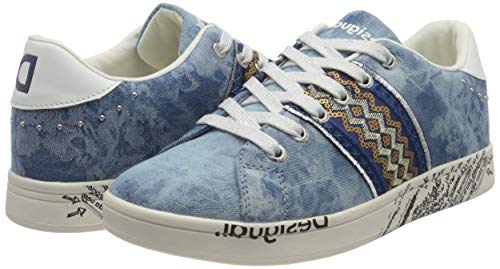 Desigual Low, Sneakers Woman. Mujer, Denim Light WA, 40 EU