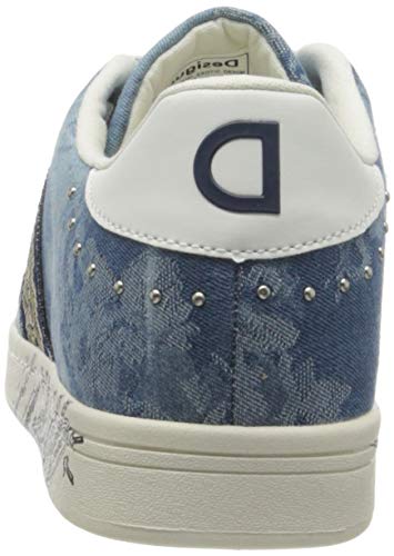 Desigual Low, Sneakers Woman. Mujer, Denim Light WA, 40 EU