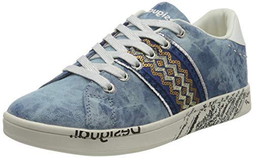 Desigual Low, Sneakers Woman. Mujer, Denim Light WA, 40 EU