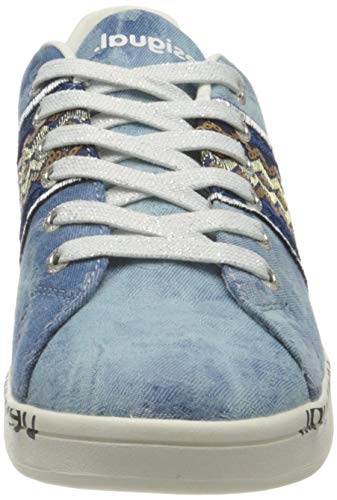 Desigual Low, Sneakers Woman. Mujer, Denim Light WA, 40 EU