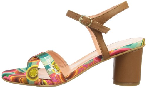 DESIGUAL Sandalia Tacón Medio - Sandalias Fashion Mujer, Color Rojo, Talla 37
