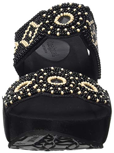 Desigual Shoes (Cycle_Beads Bn), Sandalias con Plataforma Plana Mujer, Negro (Negro 2000), 37 EU
