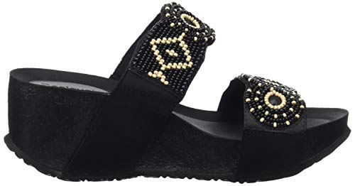 Desigual Shoes (Cycle_Beads Bn), Sandalias con Plataforma Plana Mujer, Negro (Negro 2000), 40 EU