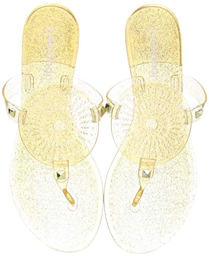 Desigual Shoes Jelly Galactic, Chanclas Mujer, Oro 9125, 37 EU