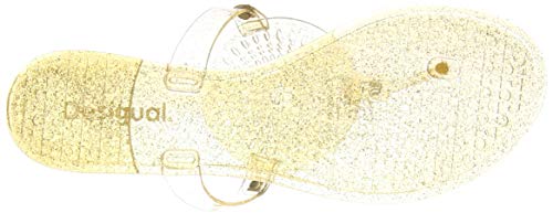 Desigual Shoes Jelly Galactic, Chanclas Mujer, Oro 9125, 37 EU