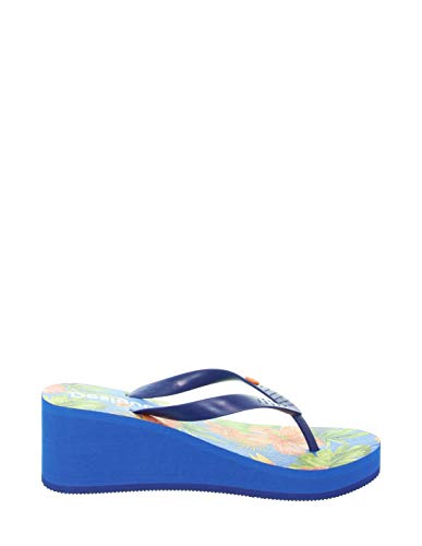 Desigual Shoes Lola Tropical, Chanclas Mujer, Azul Lovely 5099, 40 EU
