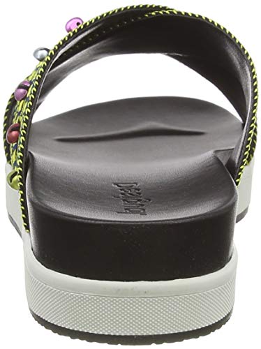 Desigual Shoes Nilo Beads, Sandalias con Plataforma Mujer, Negro 2000, 38 EU