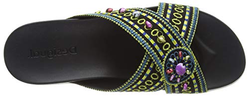 Desigual Shoes Nilo Beads, Sandalias con Plataforma Mujer, Negro 2000, 38 EU