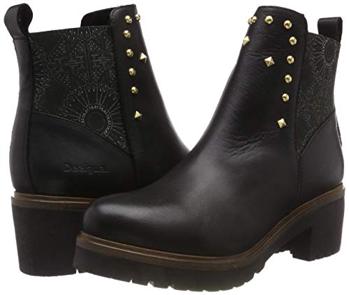 Desigual Shoes_Biker Blackstuds, Botines Mujer, Negro (Negro 2000), 36 EU