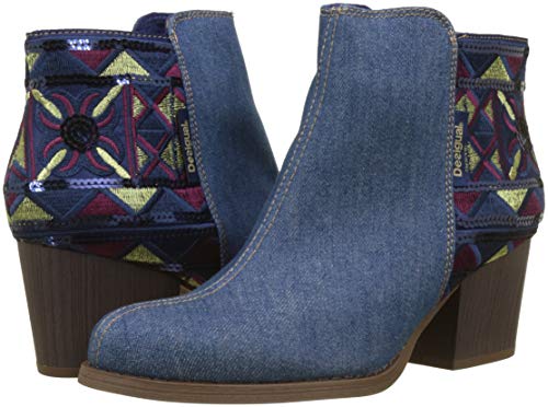 Desigual Shoes_Country_Exotic, Botines Mujer, Azul (Denim Medium Wash 5053), 39 EU