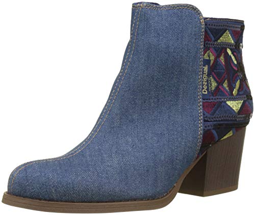 Desigual Shoes_Country_Exotic, Botines Mujer, Azul (Denim Medium Wash 5053), 39 EU