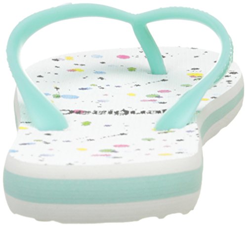Desigual Shoes_Flip Flop 11, Chanclas Mujer, Blanco 4141 Beach Glass, 39 EU
