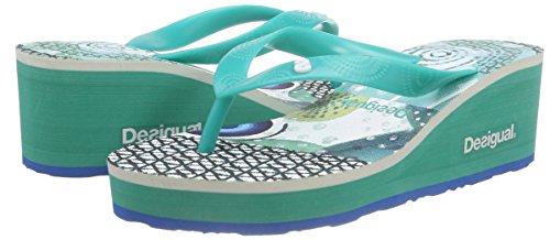 Desigual Shoes_Lola, Chanclas Mujer, Turquesa 5013 Turquesa, 39 EU