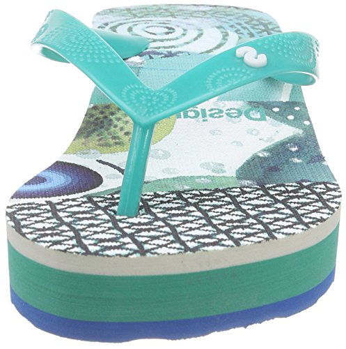 Desigual Shoes_Lola, Chanclas Mujer, Turquesa 5013 Turquesa, 39 EU
