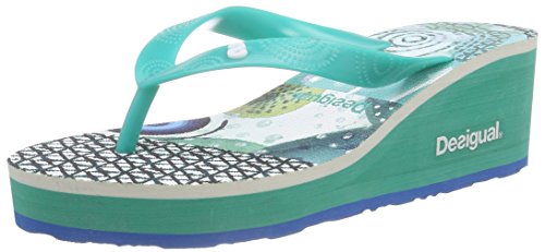 Desigual Shoes_Lola, Chanclas Mujer, Turquesa 5013 Turquesa, 39 EU