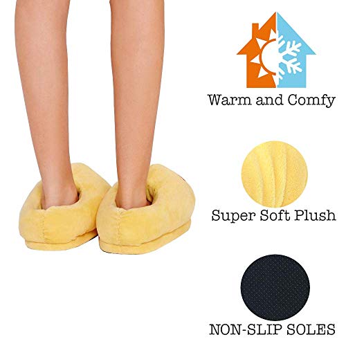 Desire Deluxe Zapatillas Casa Invierno con Figura de Emojis en Forma de Lengua Sonriente - Pantunflas Invierno de Talla Universal para Hombre, Mujer, Niño y Niña