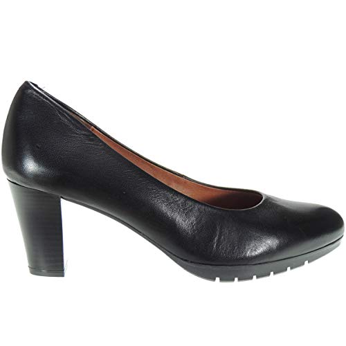 Desiree 2220V Zapato Salón Piel Flexible Piso Goma Antideslizante Planta Total Flex Tacón 6,5Cm Mujer Negro Talla 40