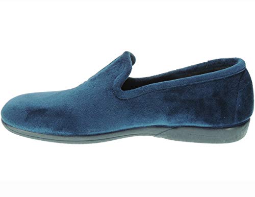 DEVALVERDE 3002 Zapatilla Cerrada Cangrejo Invierno Camping Terpel Terciopelo Bordada Style For Men Inyectada para Hombre Marino Talla 44