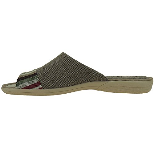 DeValverde 3139 Zapatilla Chinela de IR por Casa con Punta Abierta para Hombre BISÓN Talla 39