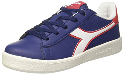 Diadora Game P GS, Zapatillas de Gimnasia Niños, Azul (BLU Estate Rosso Carmine), 35.5 EU