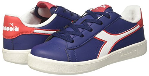 Diadora Game P GS, Zapatillas de Gimnasia Niños, Azul (BLU Estate Rosso Carmine), 35.5 EU