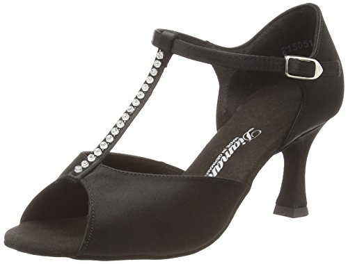 Diamant Diamant Damen Latein Tanzschuhe 025-087-091 - Zapatos de baile - standard & latino para mujer, Negro (schwarz), 42