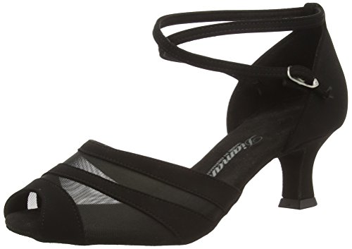 Diamant Diamant Damen Latein Tanzschuhe 102-064-040 - Zapatos de Baile - Standard & Latino para Mujer, Color Negro (Schwarz), Talla 39 1/3