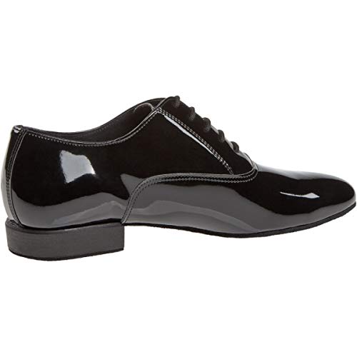 Diamant Hombres Zapatos de Baile 180-075-038 - Charol Negro - 2 cm Standard [UK 11,5]