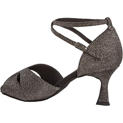 Diamant Mujeres Zapatos de Baile Latino 181-087-510 - Brocado Bronce/Glitter - 6,5 cm Flare [UK 3]